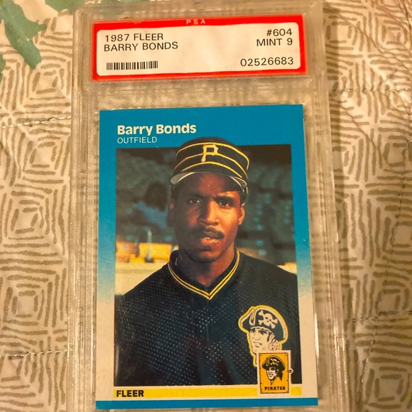 Barry Bonds 1987 Fleer PSA Mint 9 #604 - Picture 1 of 2